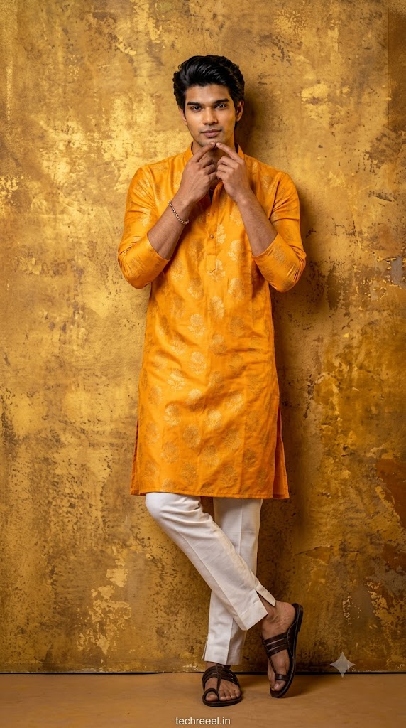 Indian man with dark black hair